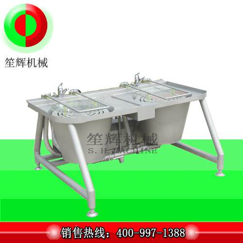 能笙辉双缸筐机式洗菜机多功臭气泡氧海鲜果蔬Q-7V清洗双缸鼓泡洗