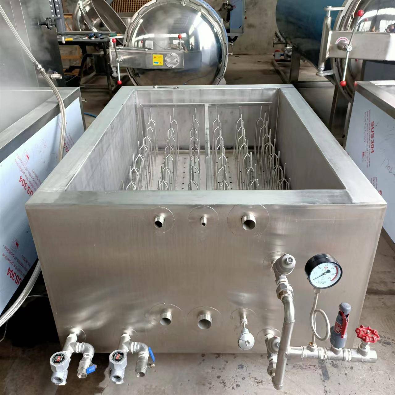 现货方形猪蹄导热油卤肉锅大型蒸汽煮肉煮排骨鸭掌鸭脖炖煮蜂窝锅