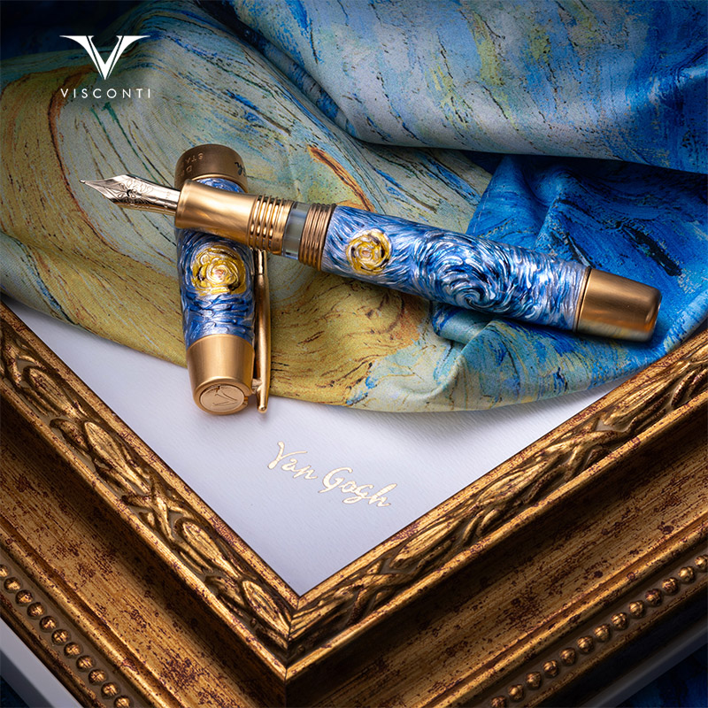 Visconti/维斯康帝梵高系列全球限量梦幻星夜钢笔签字笔男士女士高端高档礼盒装墨水笔套装