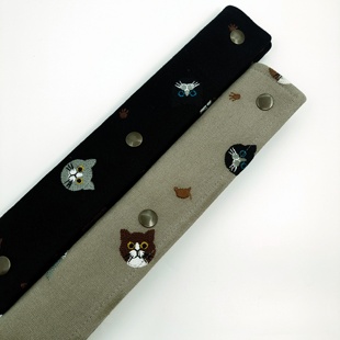 皆明川 安全带护肩套加长手作刺绣安全带保护套原创加厚防勒防磨