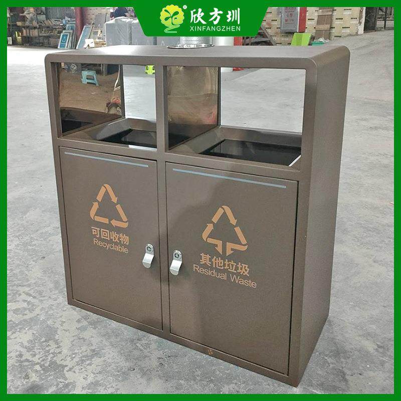 户外市政街道城市广场喷塑烤漆两连体不锈钢分类垃圾桶环卫果皮箱,基础建材,不锈钢垃圾桶,淘宝优惠券,粉丝福利购,淘宝优惠卷