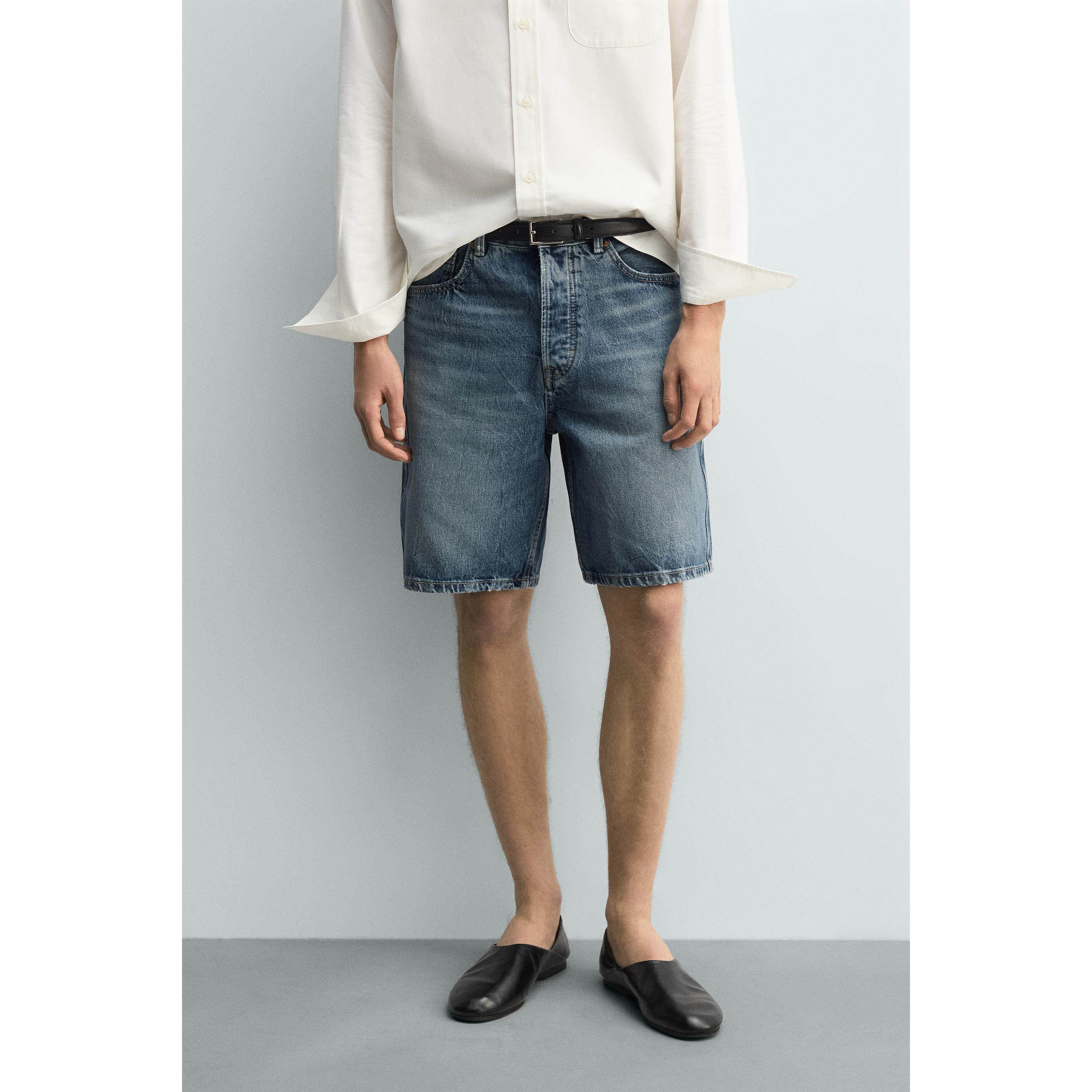 柜288!ZA 春夏新品 男装 棉质直筒水洗牛仔休闲短裤 8062408 407