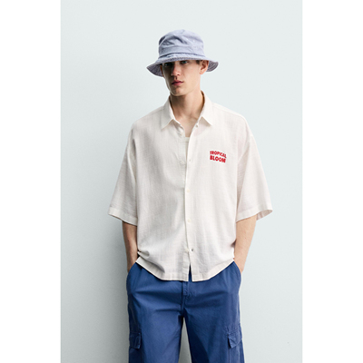 柜329！ ZA 夏季新品 男装 水果印花宽松版型衬衫 6085424 250