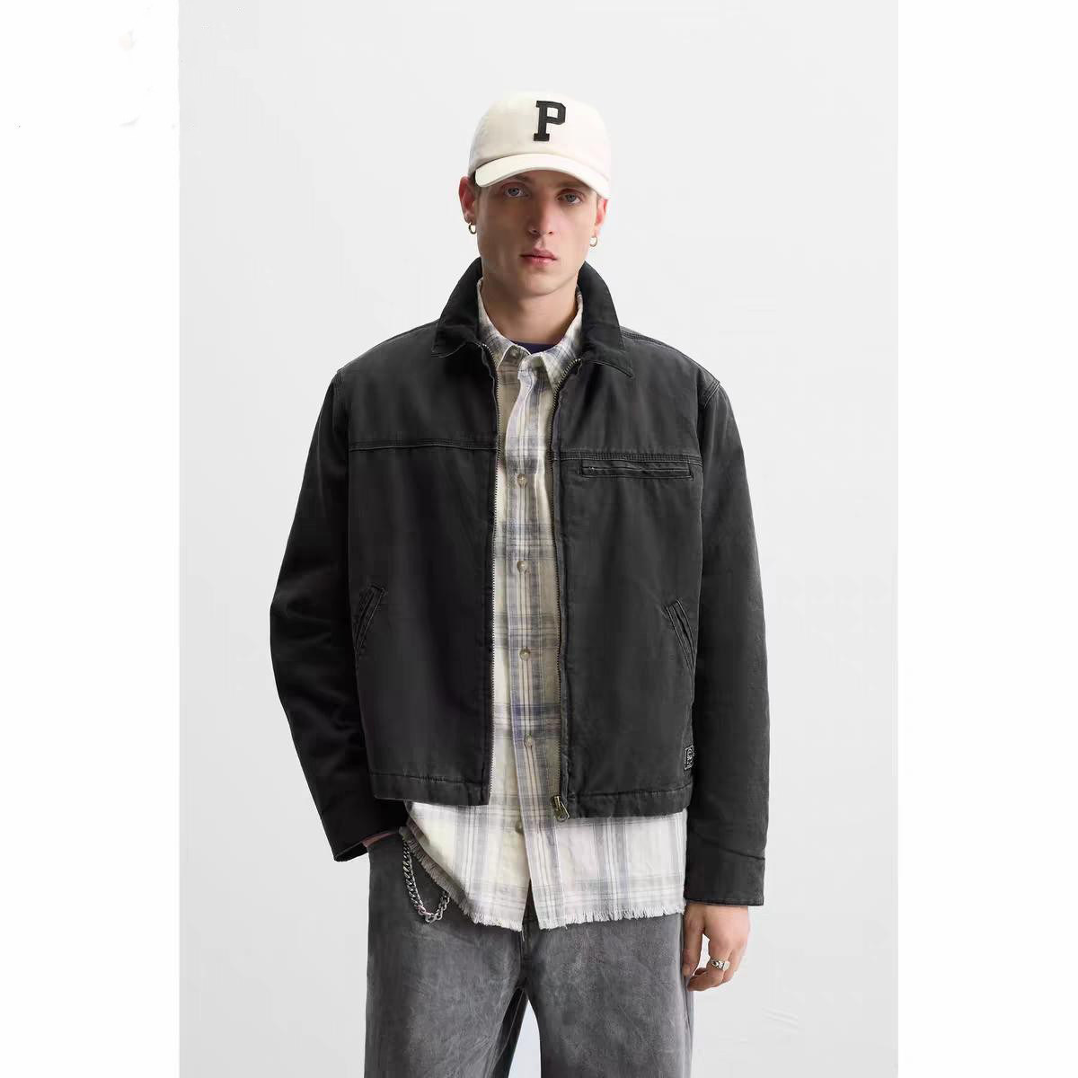 2025春冬季新品 男装 卡哈特水洗棉服舒适拉链夹克外套4575411
