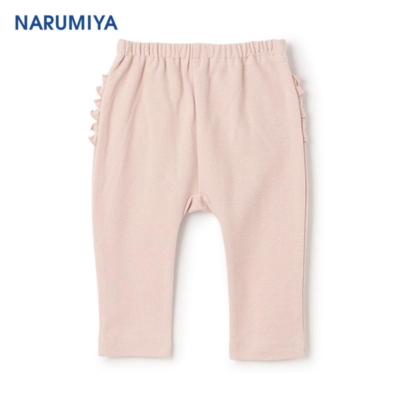 petit main 背部褶边打底裤