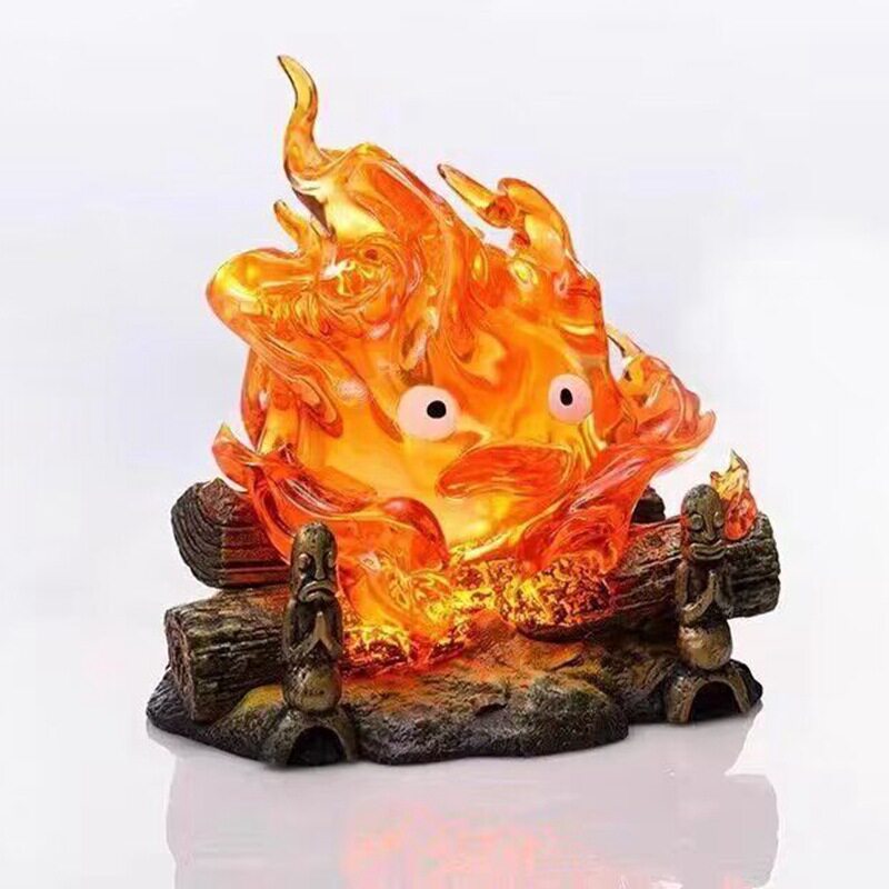 心脏的火苗 火焰 卡西法 可发光 火之恶魔 呼吸灯 模型雕像 摆件