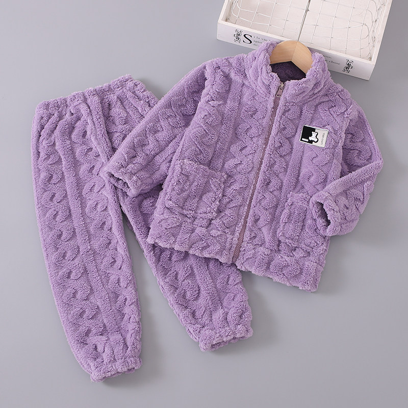 秋冬儿童法兰绒家居服