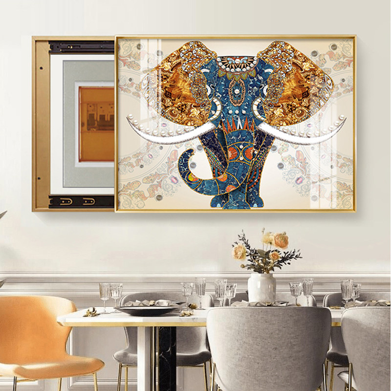 电表箱装饰画轻奢高级感配