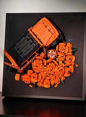 工业风奔驰大G手工积木车花摆件