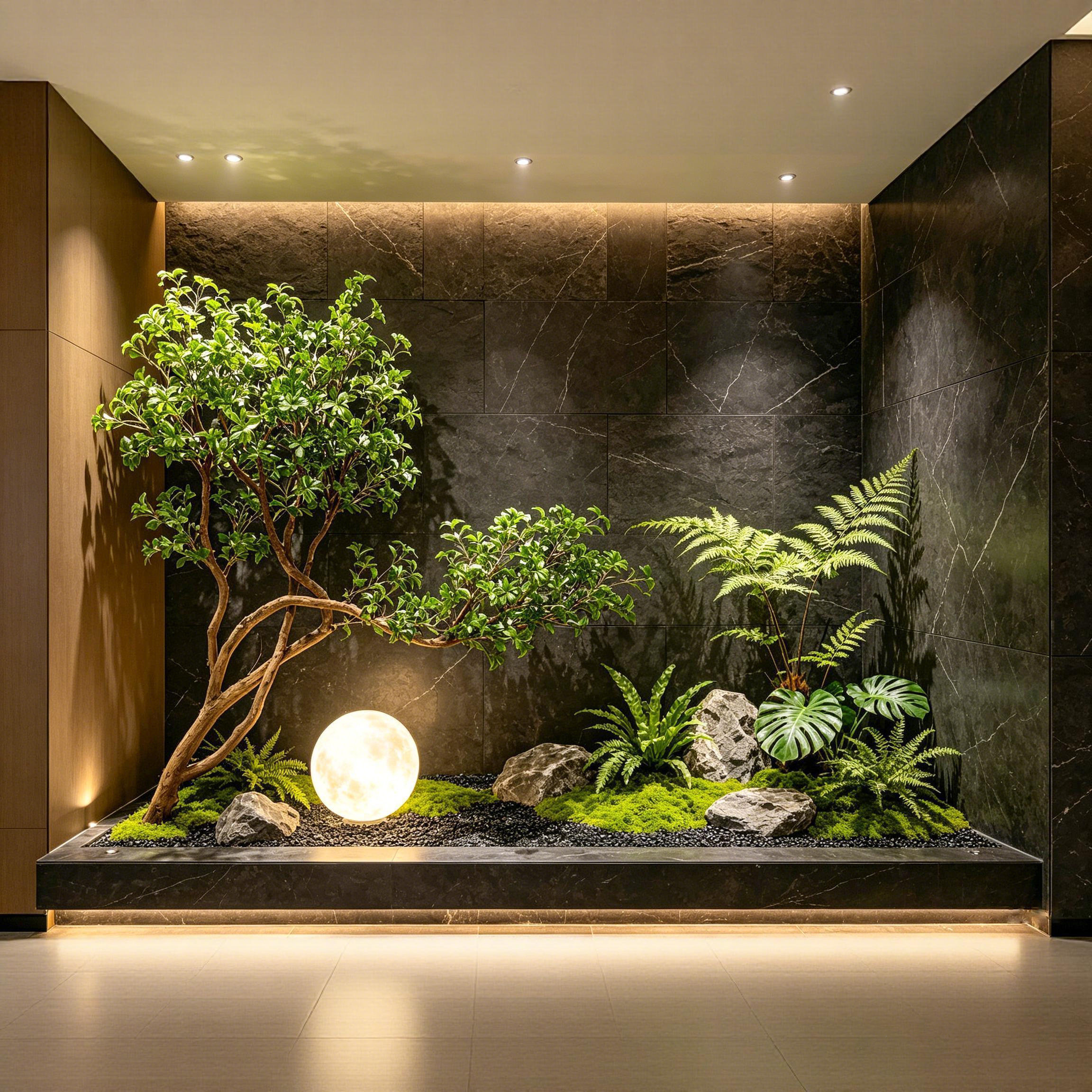 精品马醉木仿真绿植造景大型仿生假树酒店室内楼梯下景观植物摆件