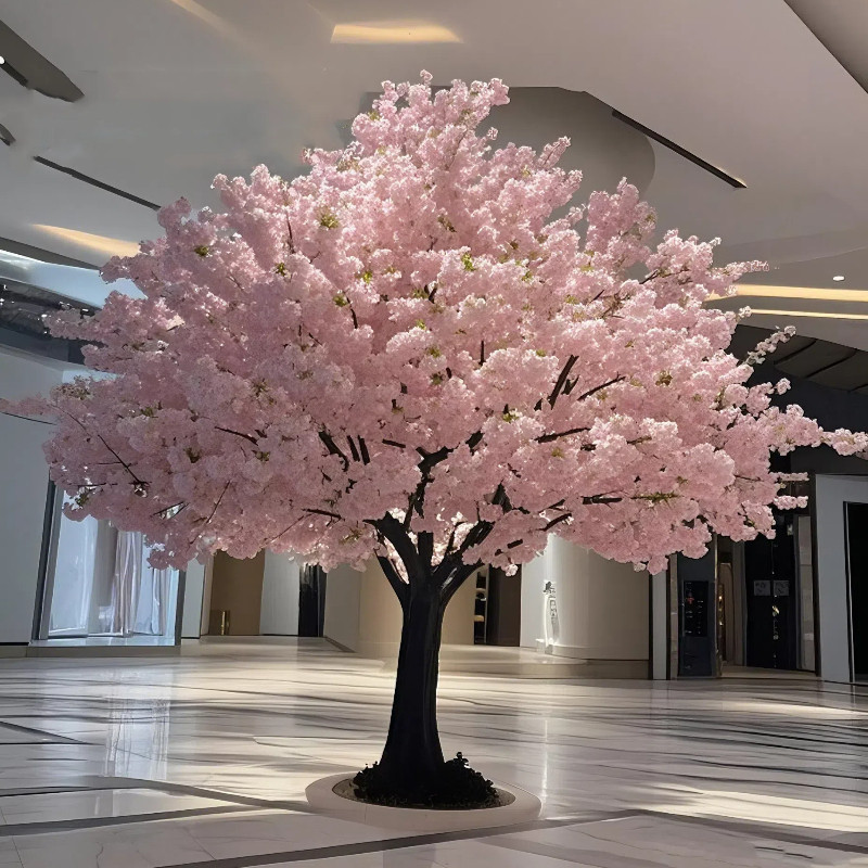 樱花树仿真树造景假花酒店商场大型桃花树造景室内外绿植装饰摆设