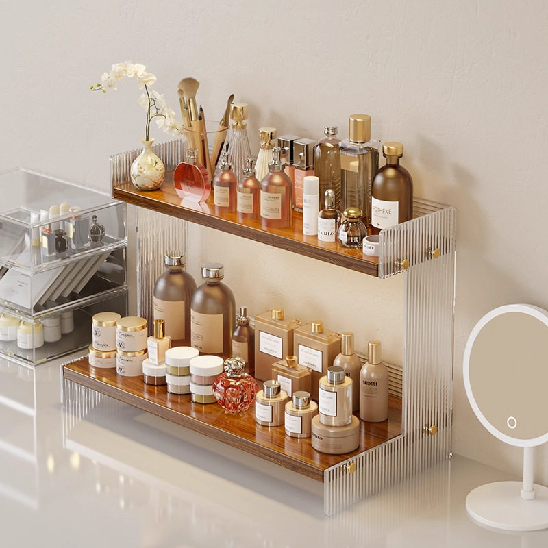 桌面置物架卧室梳妆台化妆品收纳架亚克力杯子收纳架餐桌台面杯架