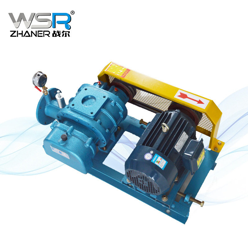 水产养殖专用125增氧泵11KW电机三叶罗茨鼓风机战尔机械厂家