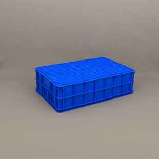 特加厚大塑料箱 塑料周转箱 大号浅箱 巨龙箱 一米蓝色周转箱
