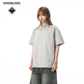 BLOWS夏季 美式 休闲百搭短袖 WIND t恤2026新款 男女情侣宽松上衣
