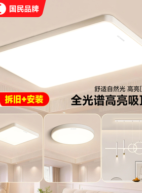 长虹客厅灯现代简约大气吸顶灯超亮led套餐全屋2025新款中山灯具