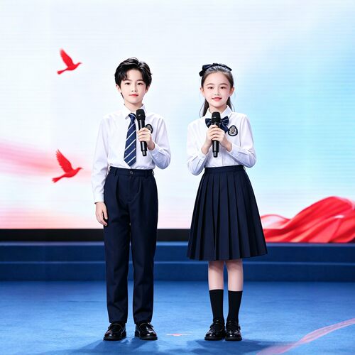 中小学生大合唱团朗诵演讲演出服