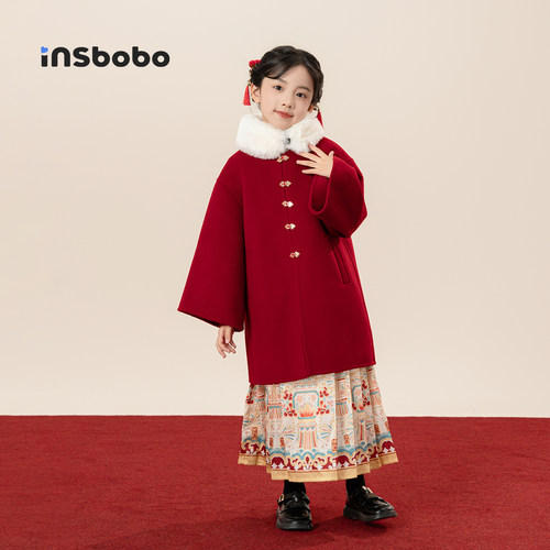 INSbobo儿童唐装国风无领唐装