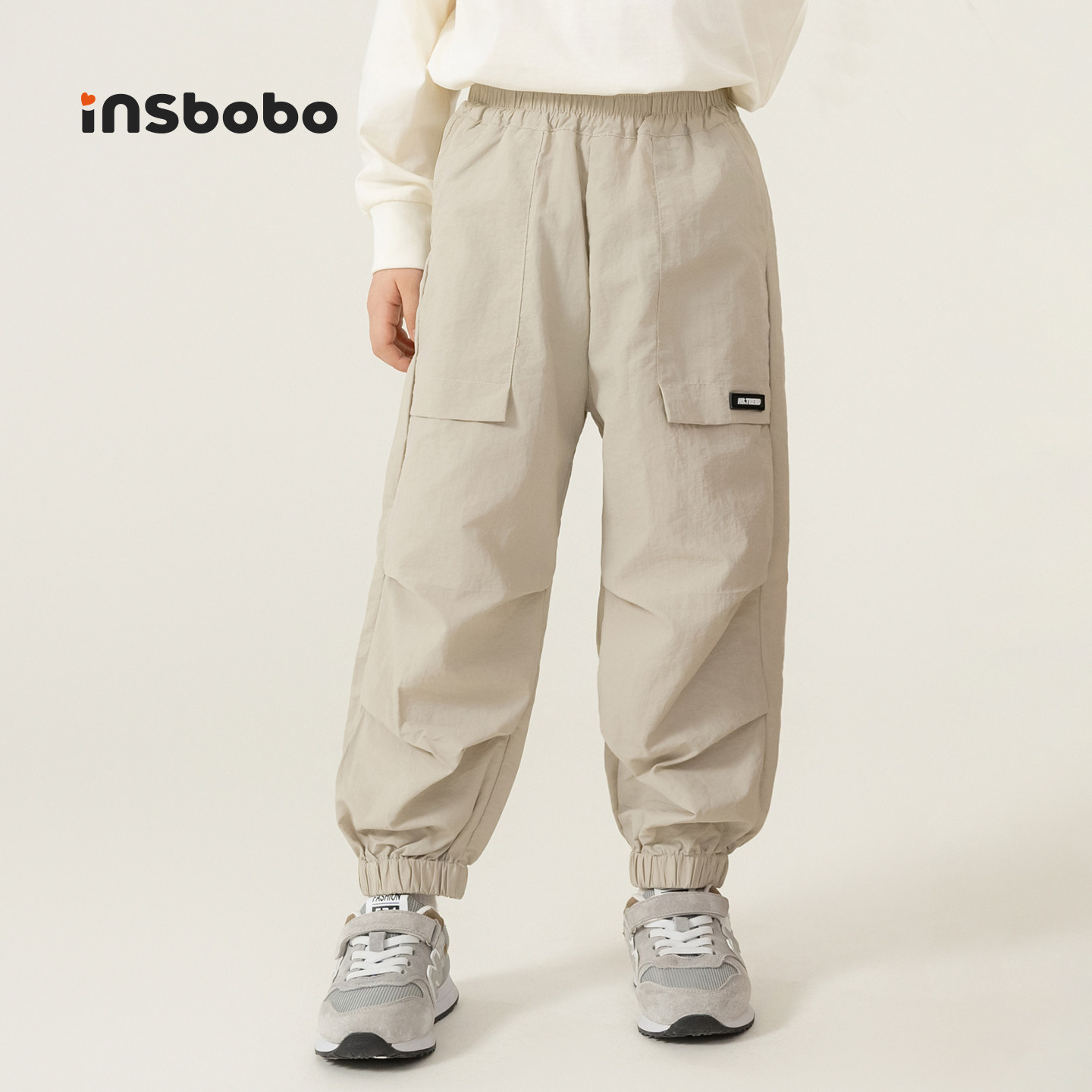 INSbobo童装2025春秋新款儿童长裤男女童工装束脚裤休闲百搭裤子,童装/婴儿装/亲子装,工装裤,淘宝优惠券,粉丝福利购,淘宝优惠卷