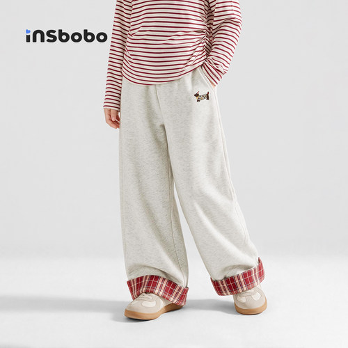 INSbobo儿童裤子可爱小狗卫裤
