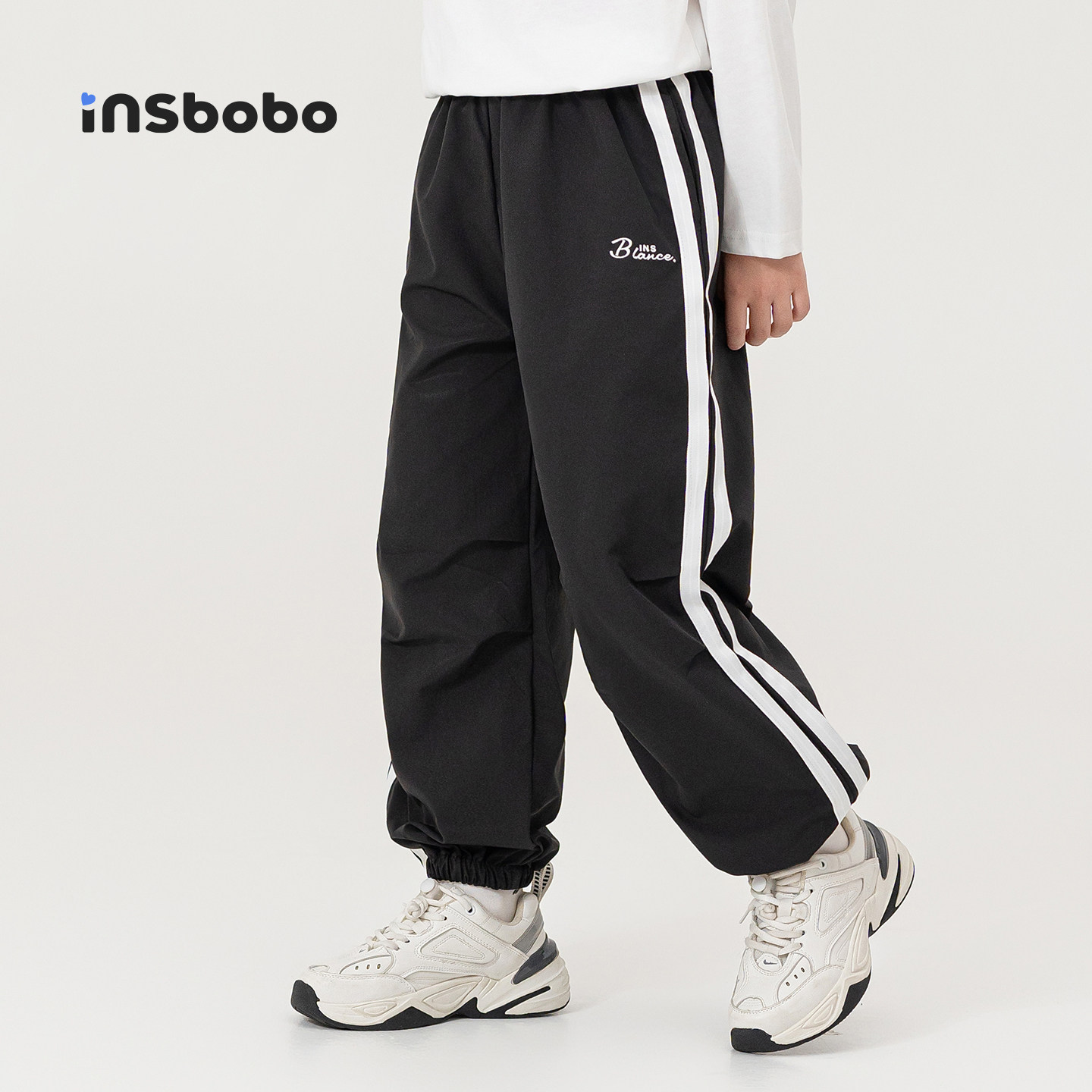 INSbobo儿童裤子休闲绣花裤子