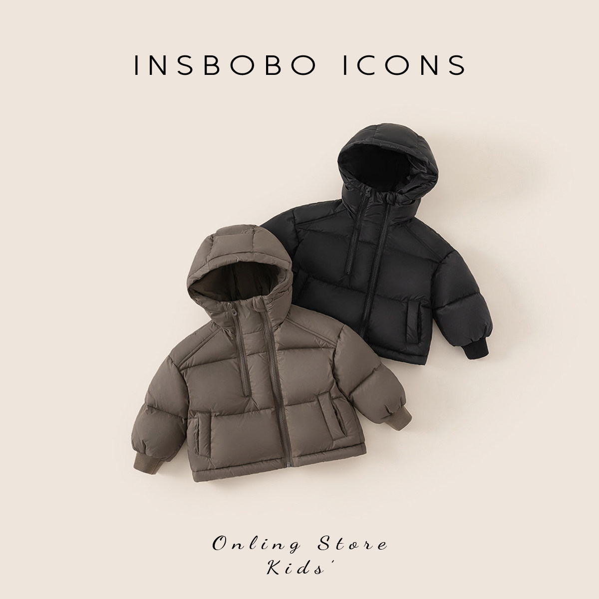 INSbobo儿童羽绒服三防羽绒服