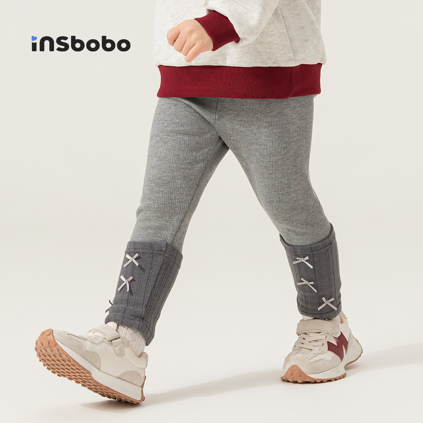 INSbobo儿童裤子蝴蝶结打底裤