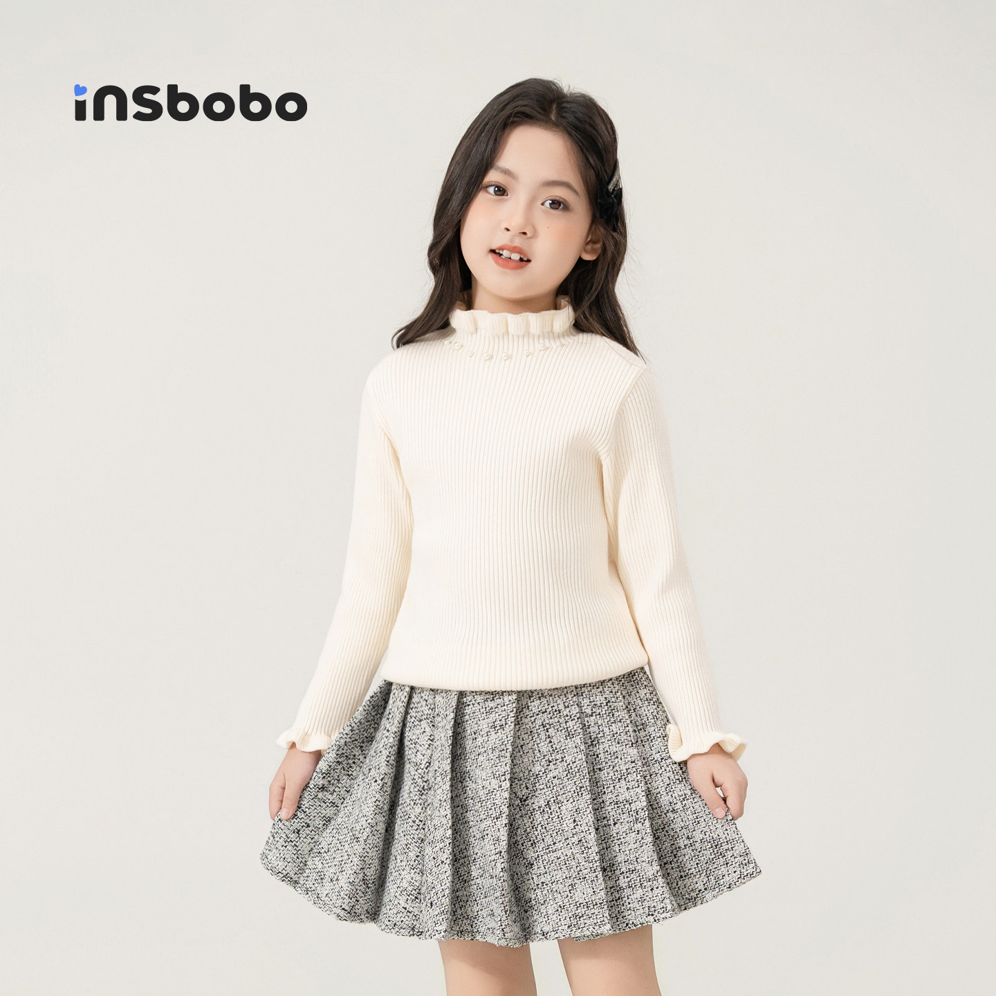 INSbobo女童毛衣儿童针织衫花边毛线衣漂亮女孩上衣打底衫春秋装,童装/婴儿装/亲子装,毛衣/针织衫,淘宝优惠券,粉丝福利购,淘宝优惠卷