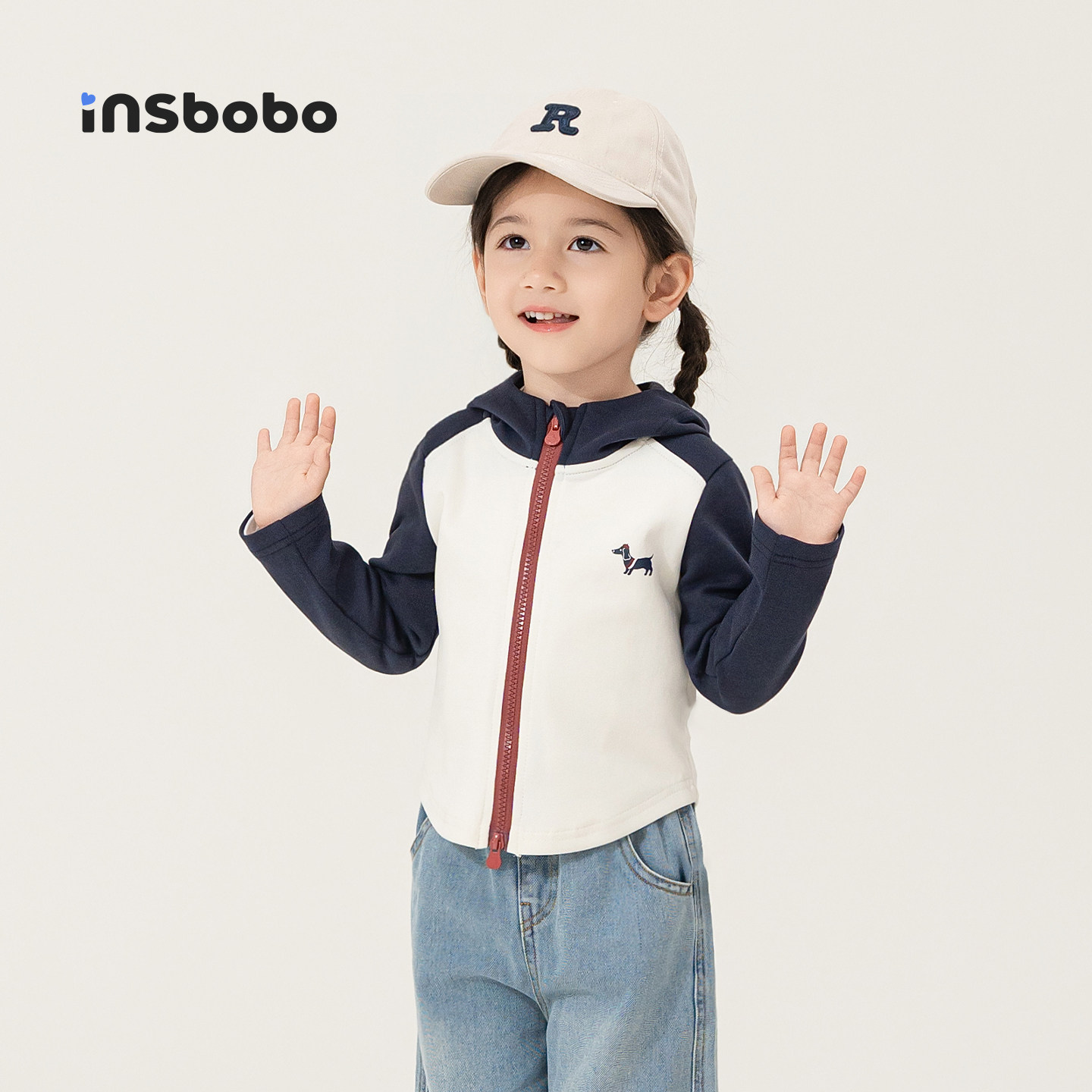 INSbobo童装女童外套儿童连帽卫衣2026春装女孩修身上衣宝宝衣服,童装/婴儿装/亲子装,普通外套,淘宝优惠券,粉丝福利购,淘宝优惠卷