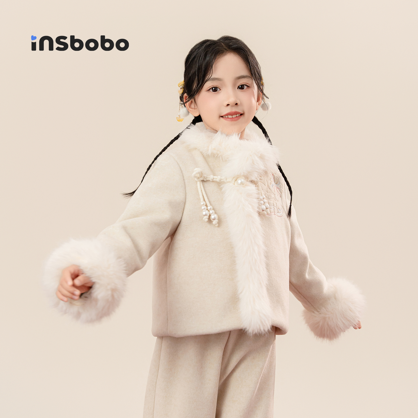 INSbobo儿童羽绒服中式羽绒服