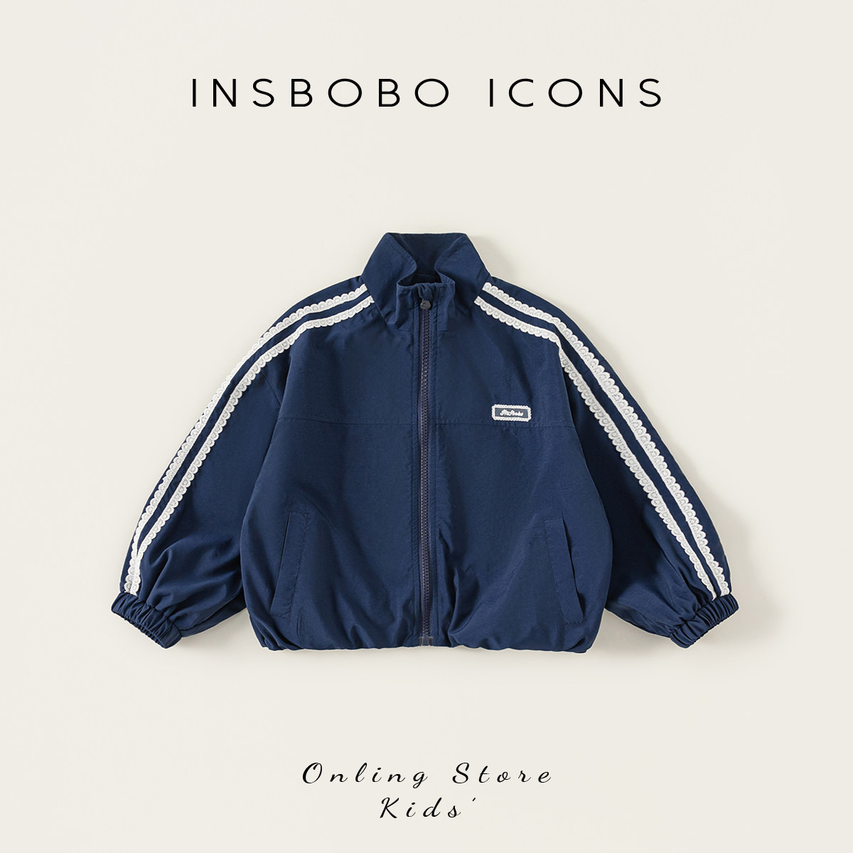 INSbobo童装女童外套2026春季新款儿童上衣女孩花边衣服夹克春装