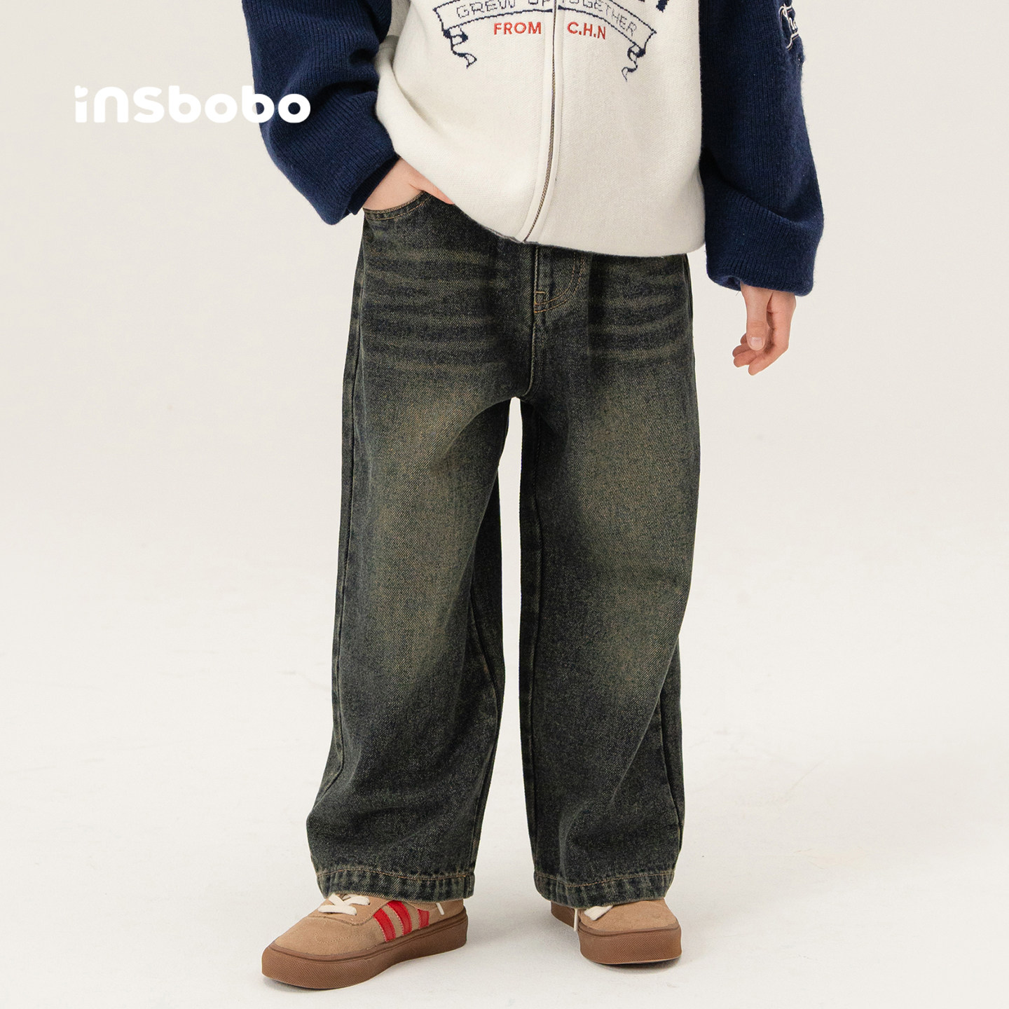 INSbobo儿童裤子休闲牛仔裤