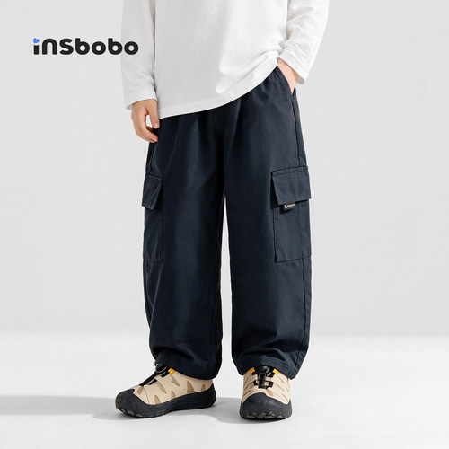 INSbobo儿童裤子休闲工装裤