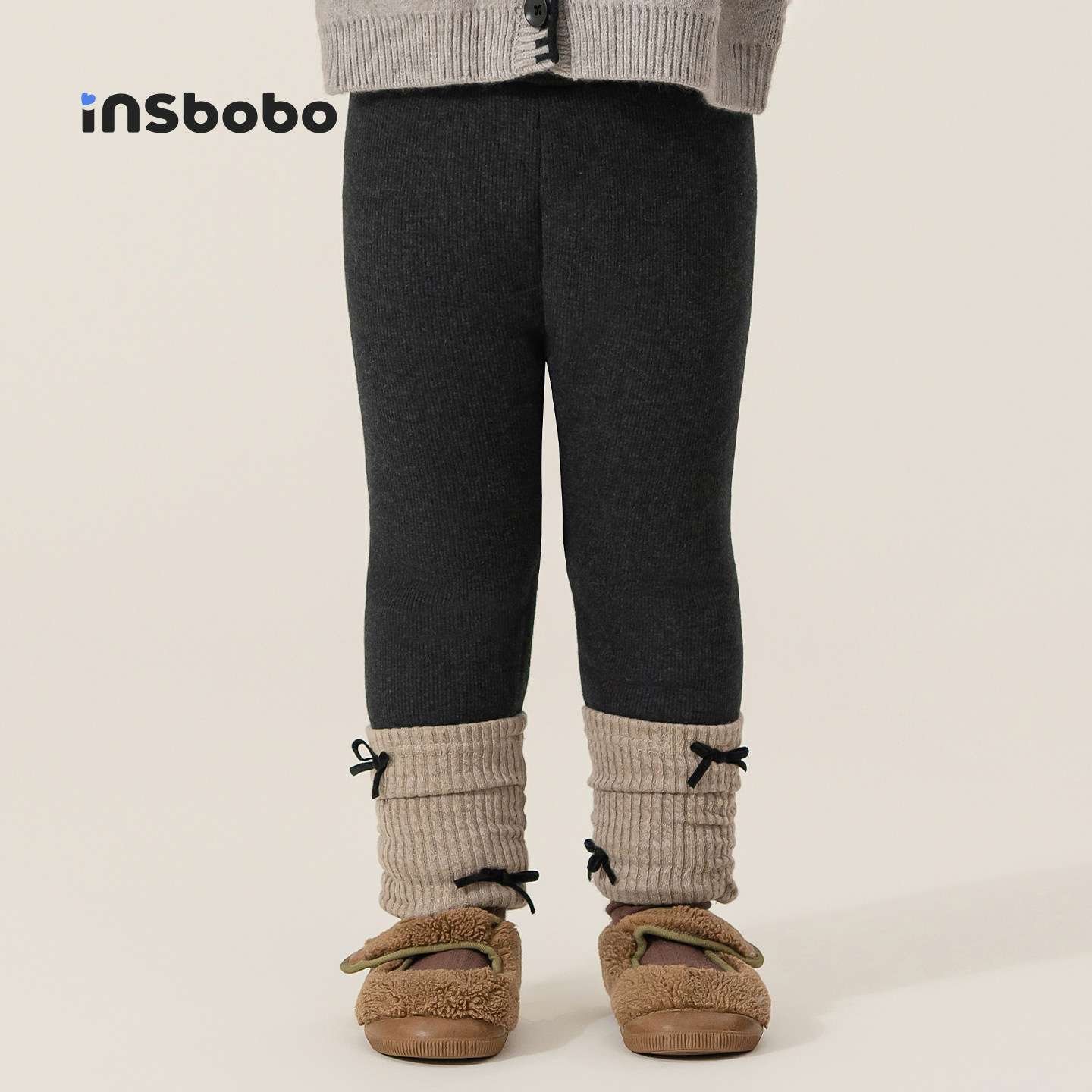INSbobo童装女童打底裤儿童加厚裤子女孩休闲裤长裤冬装宝宝棉裤