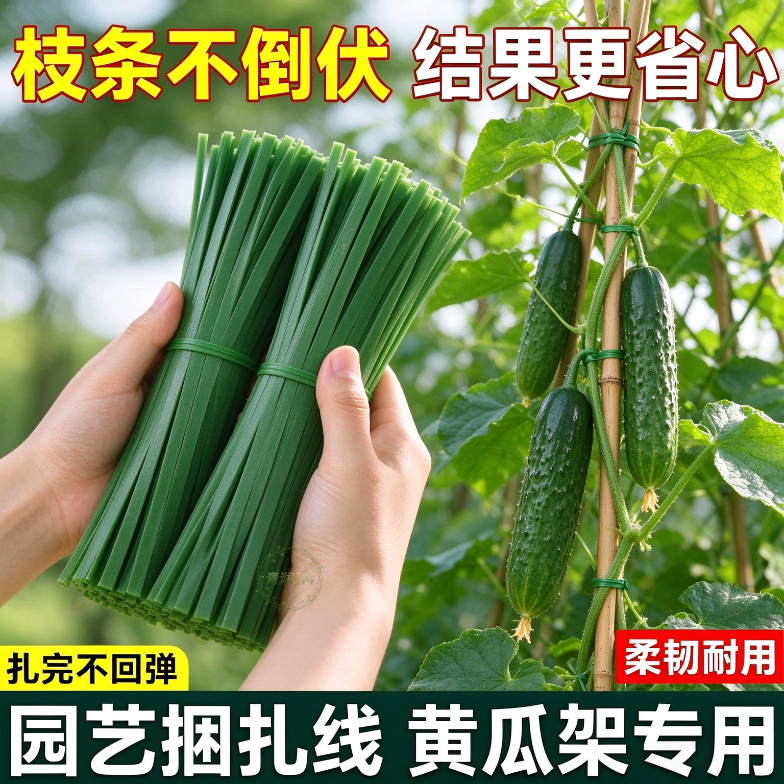 大棚黄瓜农用绑线园艺捆扎丝免裁剪抗拉防锈瓜藤捆绑固定线不伤果