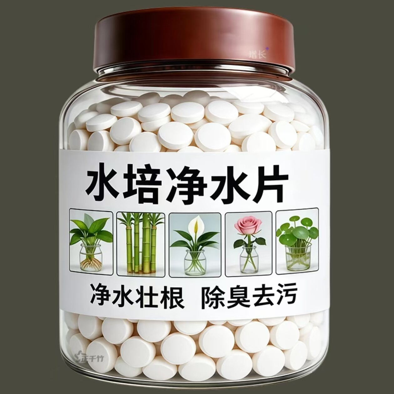 碗莲荷花净水片催芽睡莲开花黄叶叶面黑烂叶增肥水培绿植园艺肥料