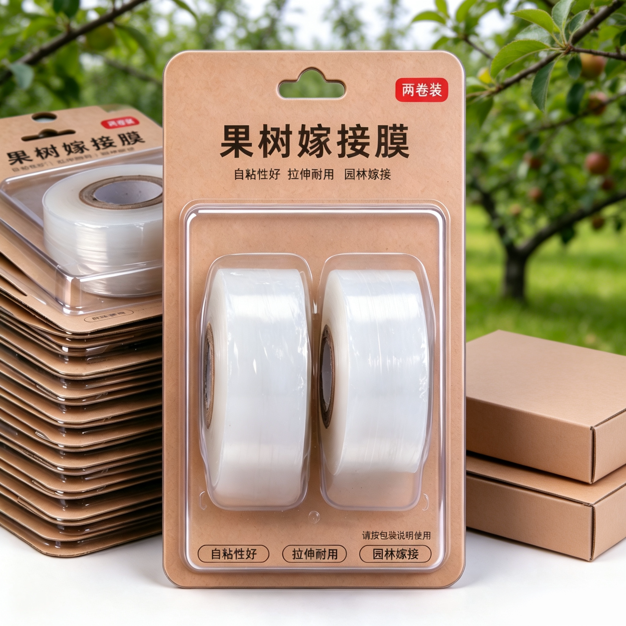 果树嫁接膜免拆自粘无需打结