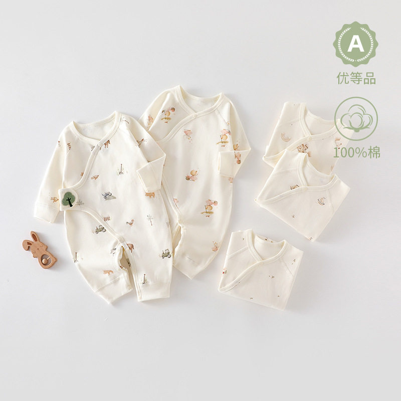 童装新款新生儿连体衣宝宝纯棉a类造型款和尚服婴儿连体衣服