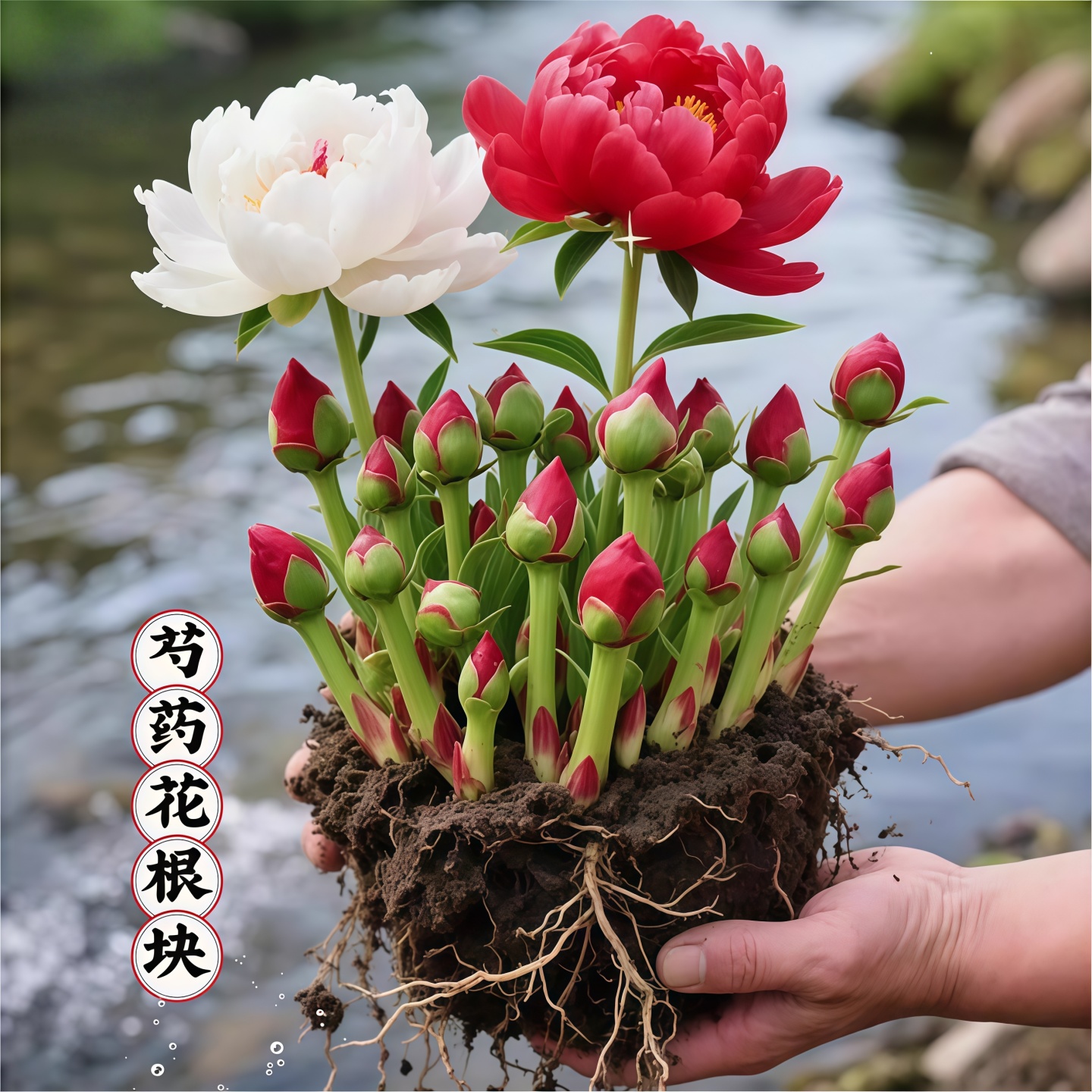 重瓣芍药花苗带芽根块耐热阳