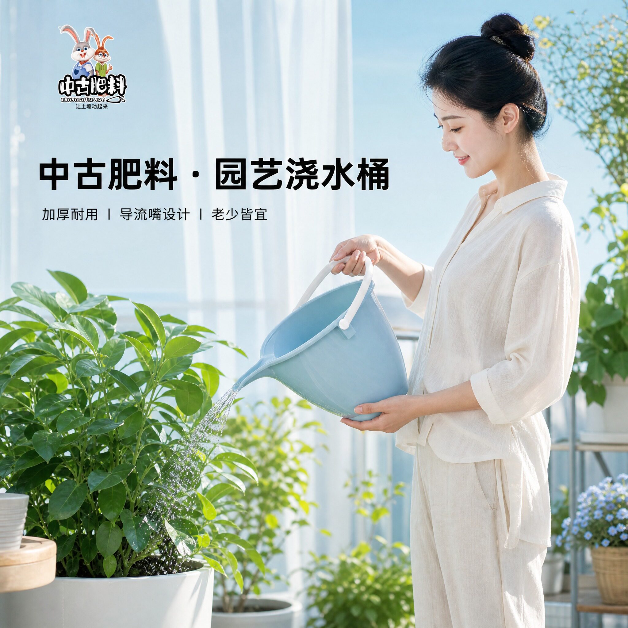 加厚硬化长嘴桶家庭园艺种菜施肥浇花便携倾倒不外洒浇水神器用品图片