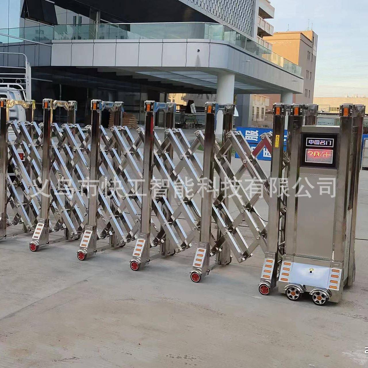 伸缩门电动大门自动推拉学校不锈钢无轨铝合金工地伸缩门配件轮子