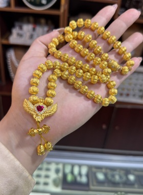 金包银项串女南瓜珠圆珠新款项链