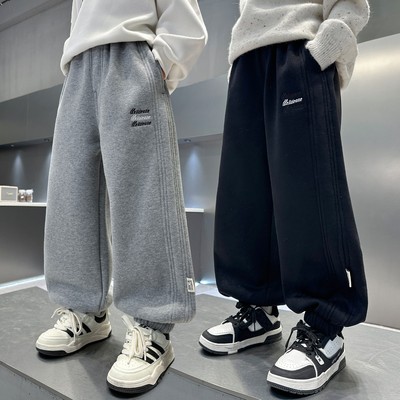 男童裤子春秋冬季儿童男大童卫裤