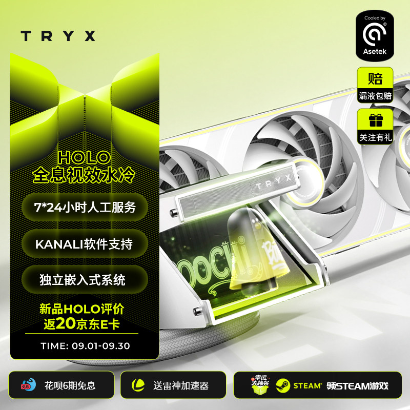 ตัวระบายความร้อนแบบน้ำ Tryx Galaxy Holo 360 พร้อมเอฟเฟกต์โฮโลกราฟิกสีอาร์จีบี พัดลมในตัวจาก Asetek