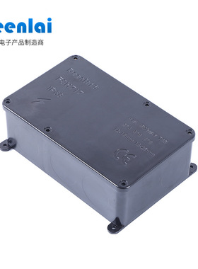 环保阻燃接线盒PC材质一通黑色IP68防水盒 CE认证FSH717接线盒
