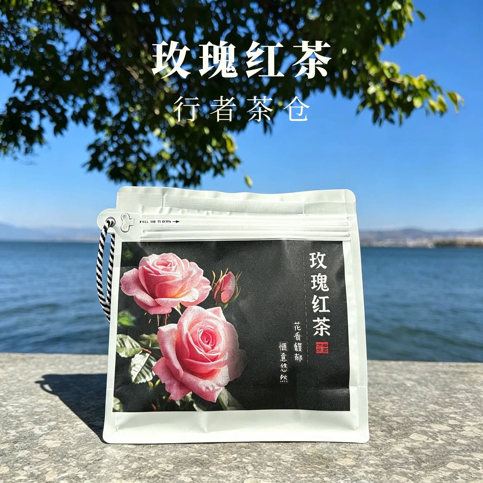 云南特产大理伴手礼玫瑰红茶墨红玫瑰办公室冷泡热泡蜜香滇红茶叶