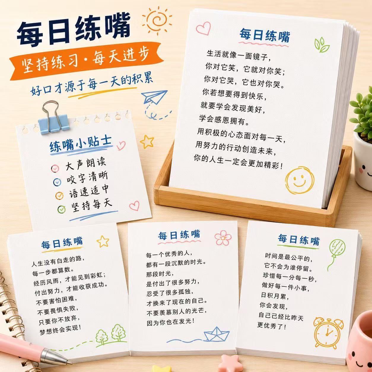 口才训练打卡贴纸2025年新款