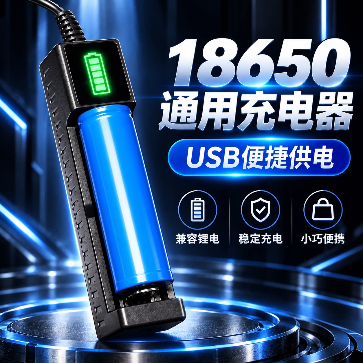 大容量18650锂电池充电器