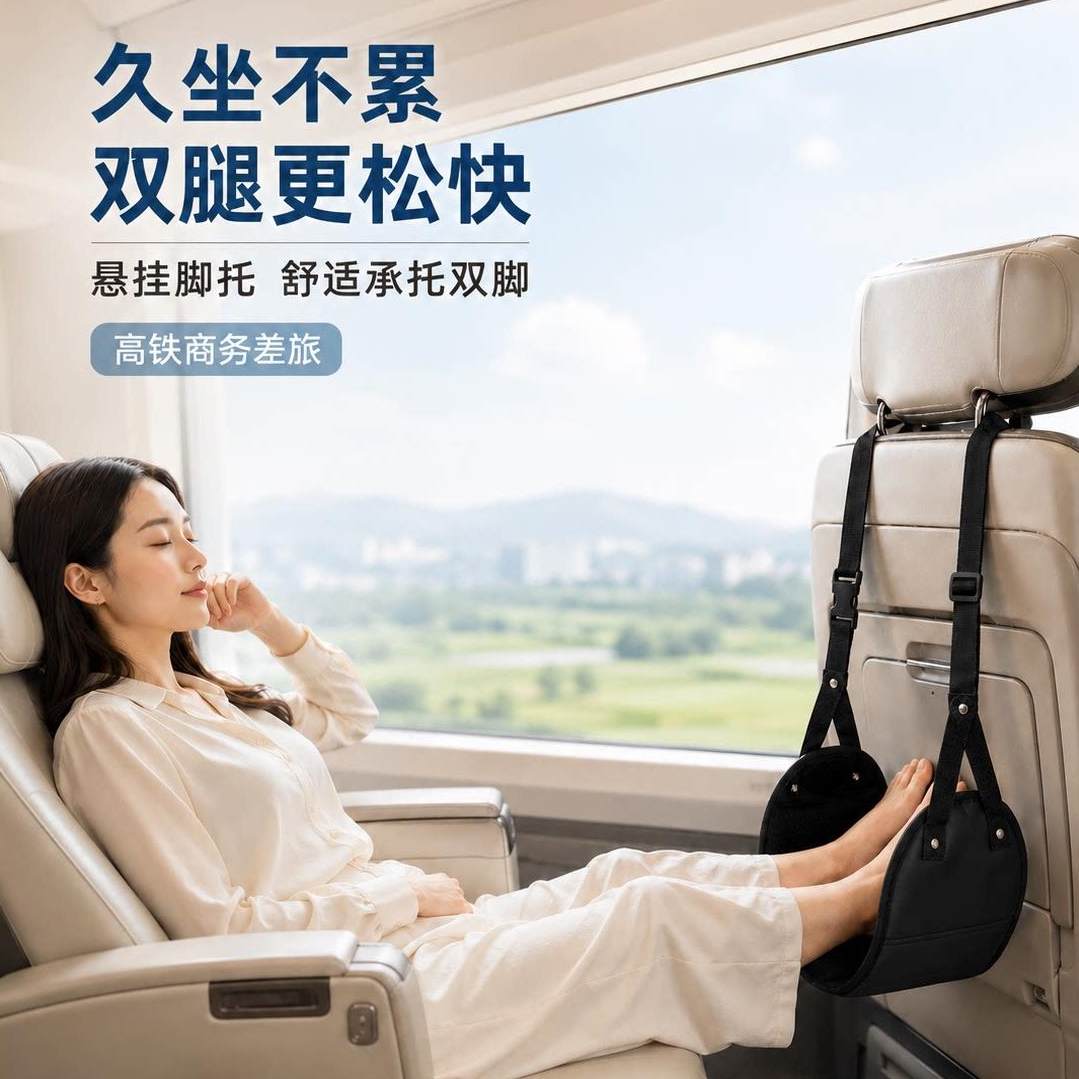 旅行充气脚托飞机高铁长途睡觉