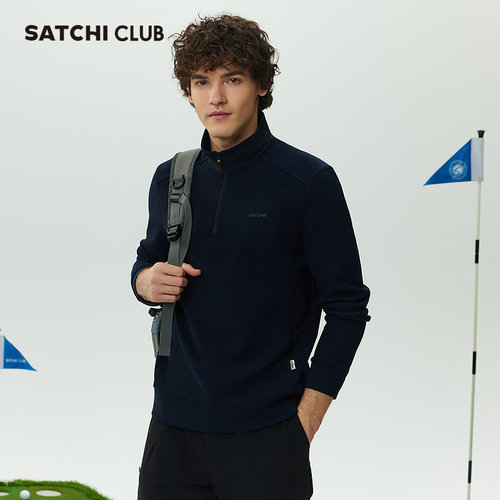 SATCHICLUB沙驰高尔夫男士THERMOFEEL锁温卫衣轻户外时尚长袖T恤